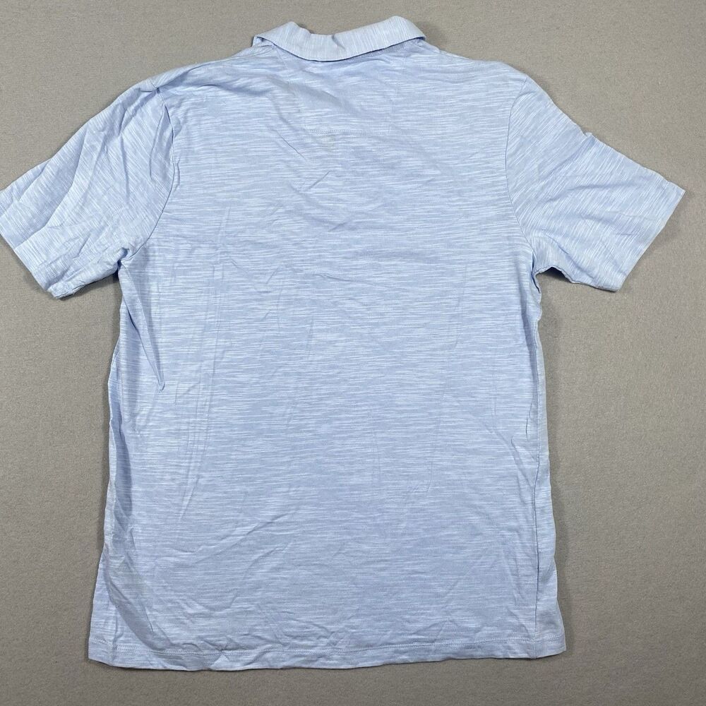 Perry Ellis Polo Shirt Mens Medium Short Sleeve Golf Performance Adult M Blue - Picture 2 of 7